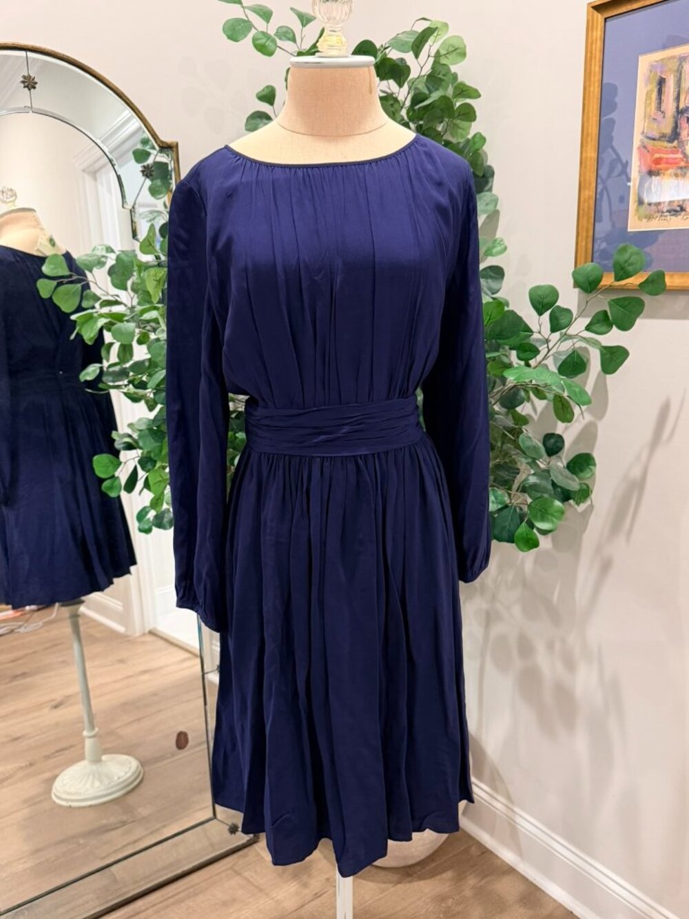 NWT Long Sleeve Boden Selina Dress in Silk, Size US 12